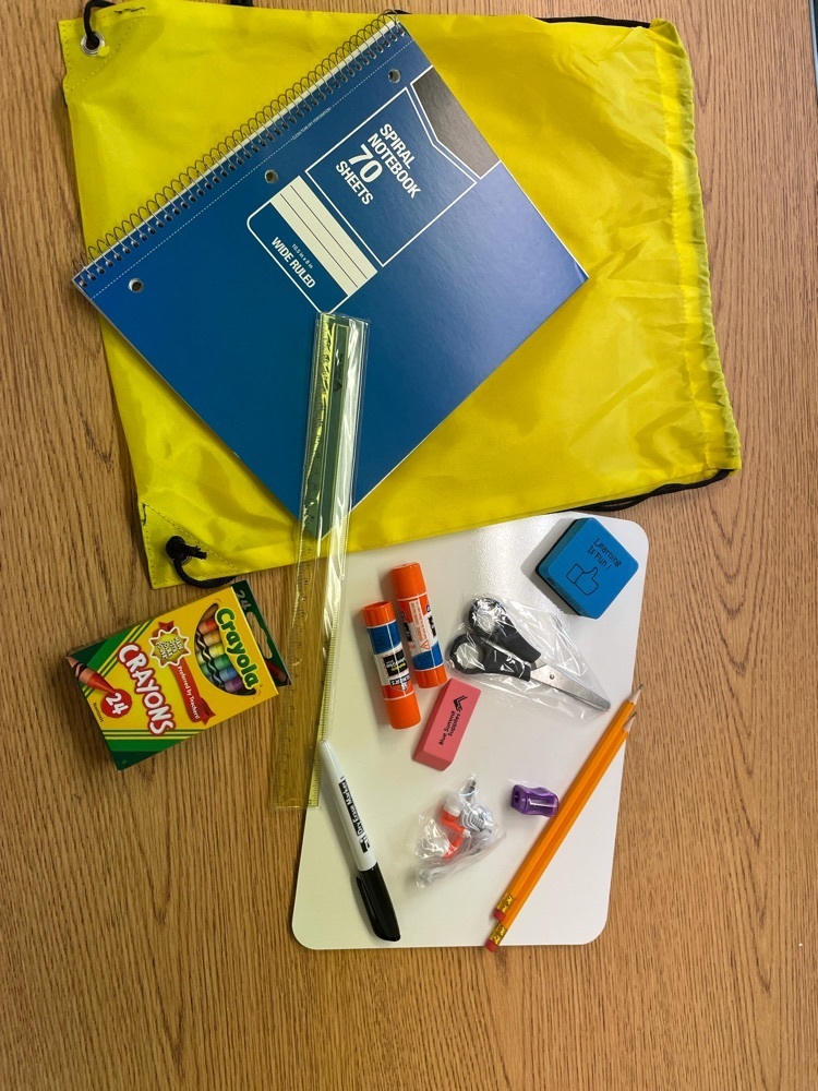 bag of school supplies