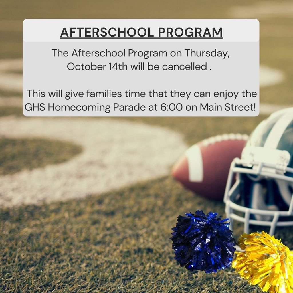 Afterschool Program announcement