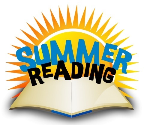 summer reading image with sun and books