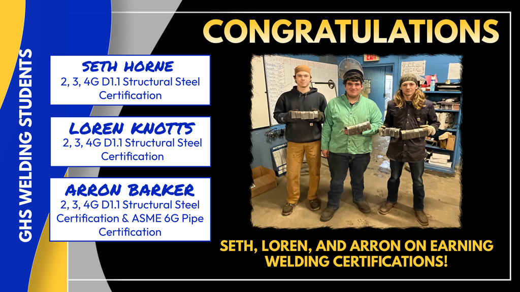 Congratulations Seth, Loren, and Arron!