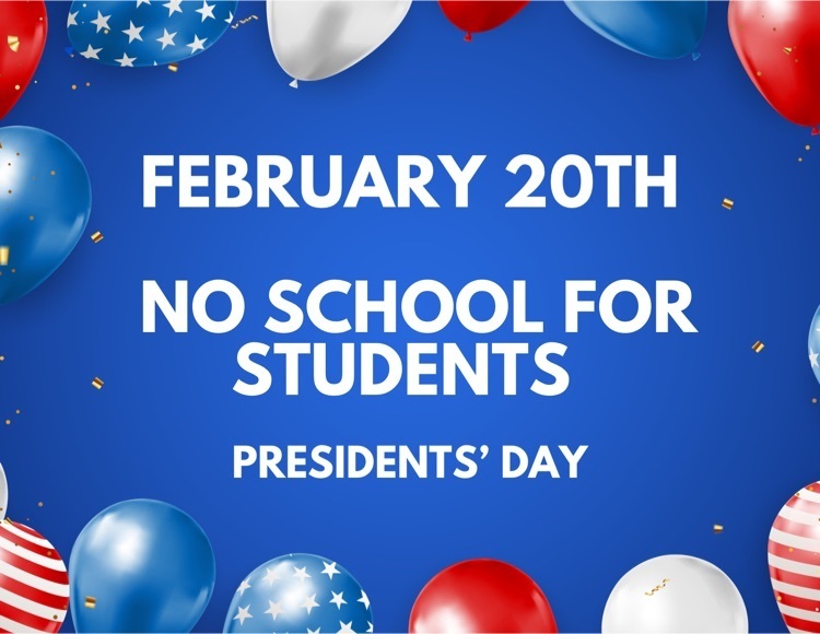 No School for Students on February 20th