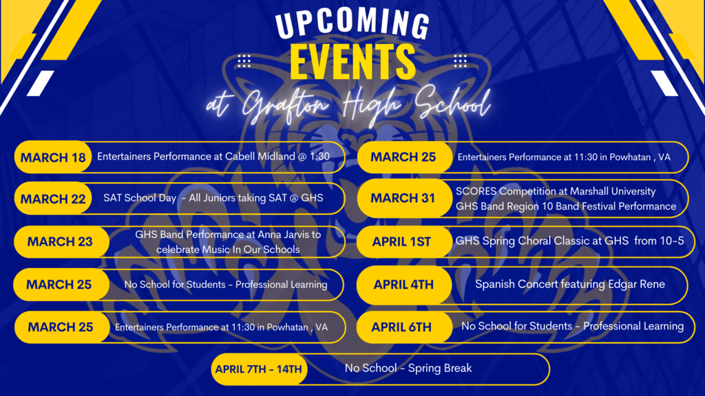 Upcoming Events at GHS